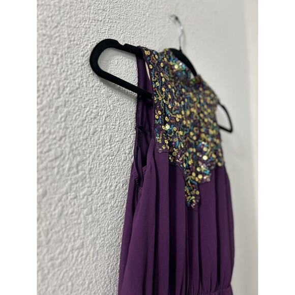Weissman Dance Costume Adult Small Purple Plum Bling Asymmetrical Style 7648‎ - Picture 4 of 13